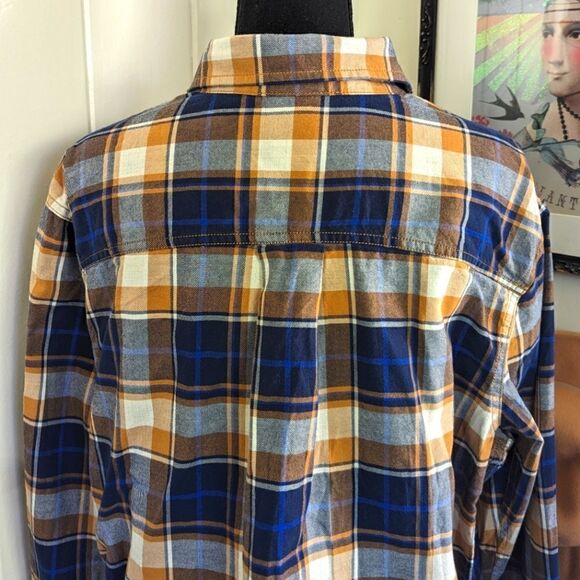 The North Face Boyfriend Plaid Button Front Long Sleeve Shirt sz LG EUC - Picture 11 of 15